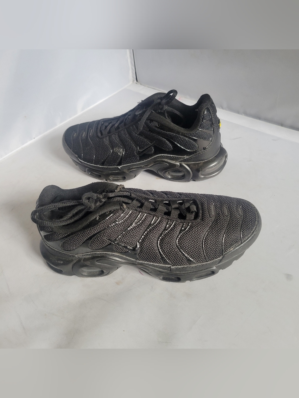 Nike Air Max Plus TN One 1 Triple Black Trainers Low Top Shoes Mens Size 8